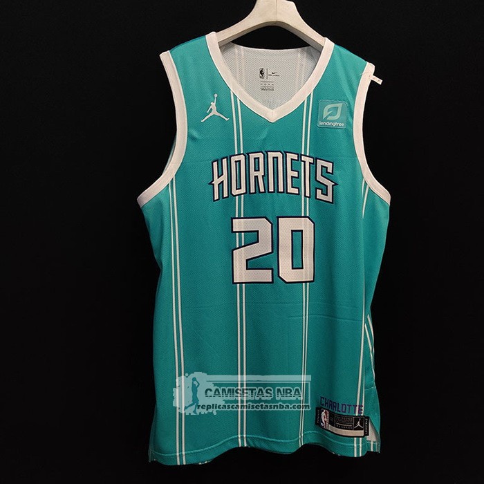Camiseta Charlotte Hornets Gordon Hayward NO 20 Icon Autentico 2020-21 Verde
